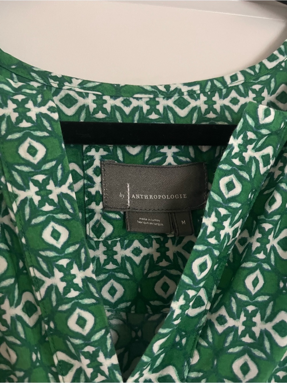 Anthropologie Somerset Dress Green White Medium - Picture 5 of 5